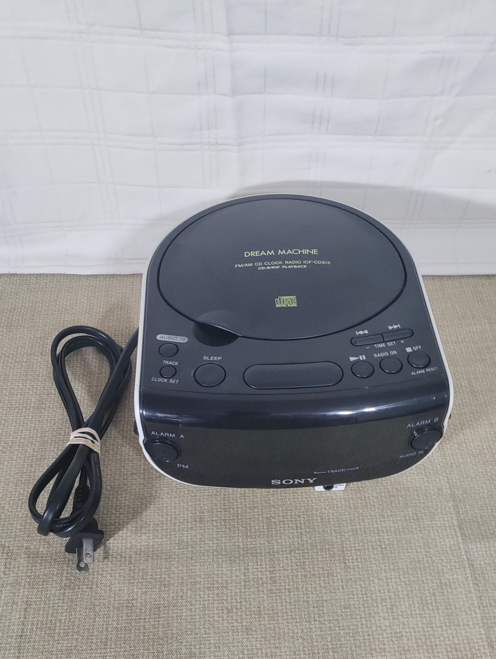 Sony Dream Machine ICF-CD815 Dual Alarm Clock Radio AM/FM CD Player + Video